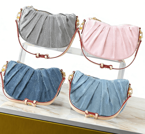 High quality women's designer bag luxury denim shoulder bag leather strap crossbody bags for women purses designers bags pink bag fashion ladies handbag with dust bag