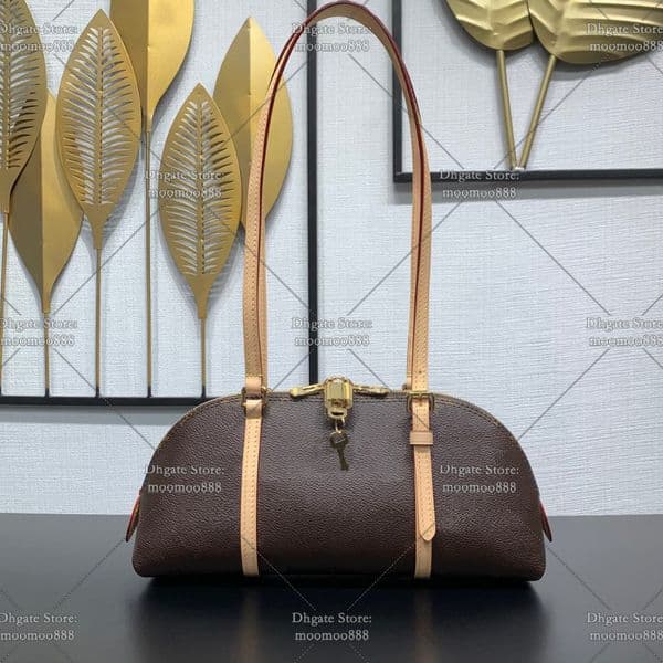 12A All-New Mirror Quality Designer Squire Handbag 29cm 30cm Luxury Hobo for Women Canvas Shoulder Bag Brown Flower Purse with Leather Strap M28953