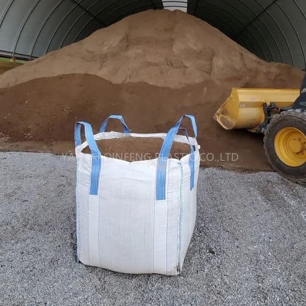 500kg 1000kg Durable PP Cross Corner Loops PP Woven Jumbo Bag Bulk Container Bag Customizable for Industrial Transport Construction sand fertilizer packaging