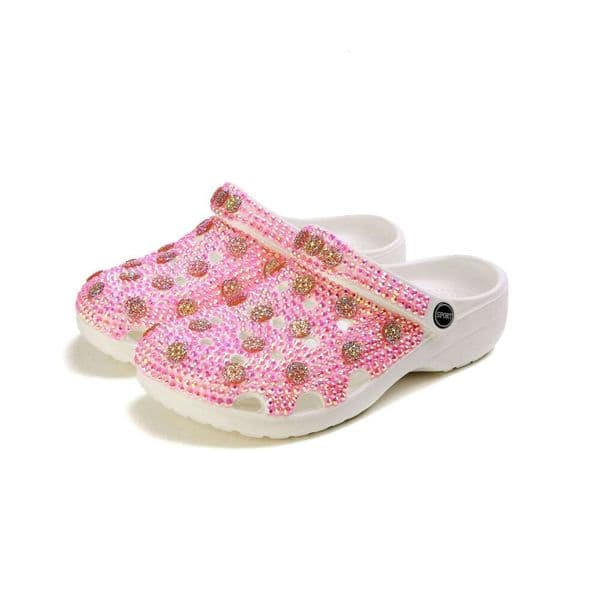 New Original Shoes Fashion Diamond-Studded Summer Clogs Women's Beach Home Slippers