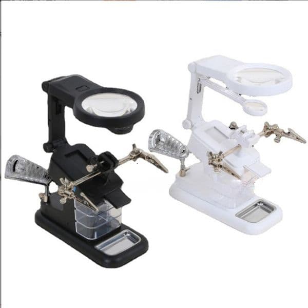 Electric soldering iron welding magnifier chip repair detection auxiliary clip USB external power multi-function magnifier.