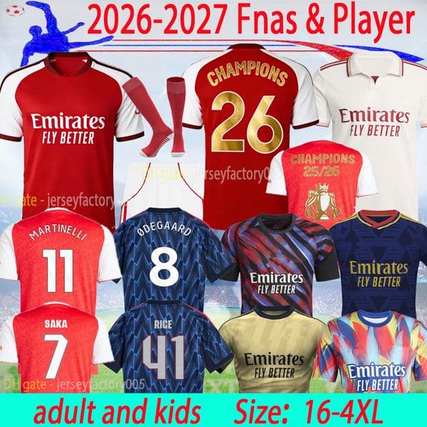26 27 SAKA Arsen RICE G.JESUS soccer jerseys special edition 2026 home 3rd kids kit ODEGAARD J.TIMBER HAVERTZ TIERNEY WILLIAN SMITH ROWE football shirt 16-4XL