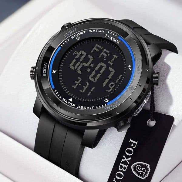 Fashion Silicone Digital LED Luminous Calendar Sports Men's Watch Waterproof Flashlight Chronograph Electronic Watches