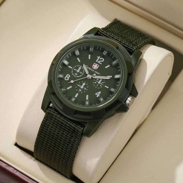 Fashion Nylon Strap Men's Military Style Glow-in-the-Dark Sports Watch for Men and Women