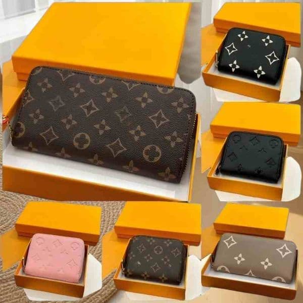 Buyers' PicksNew 60017 Luxury Fashion women clutch long wallet Embossing pu leather single zipper designer Men wallets classical coin purse te553