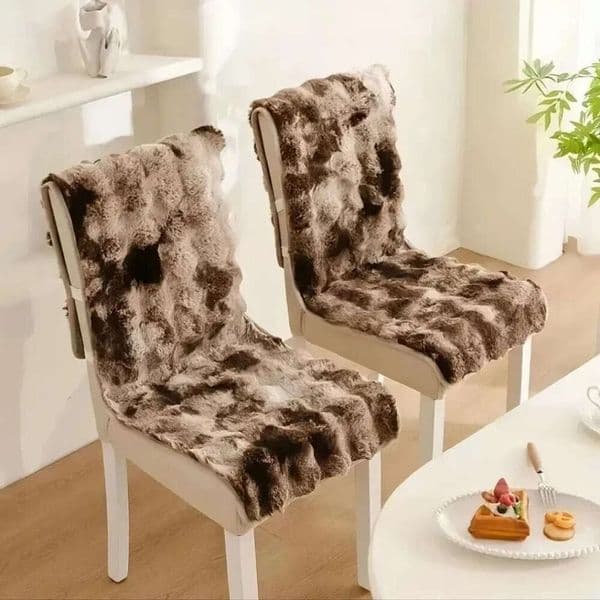 Cross-Border Imitation Rabbit Stool Non-Slip Fur Bedroom Study Chair Seat Cushion