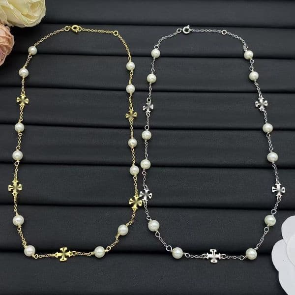 Tb BHULAMTE Necklace Jewerly Designer Necklace For Woman Man Jewerly TB Brand Pearl Necklace For Women Niche Design Light Luxury Collarbone Chain Simple Necklace
