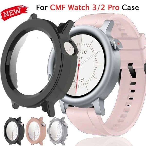 PC +Tempered Glass Case For 3 Smart Shell Full Cover Screen Bumper for CMF Watch Pro 2 Protector Accessories