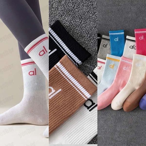 00 Designer Womens Luxury Cotton Outdoor Black White Little Bear Sports Suitable For Female Size Socks CRD25112002
