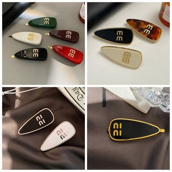 Multicolor Waterdrop Letter Clip Women Girl Cute Letters Barrettes for Gift Party Headband Jewelry Hair Accessories