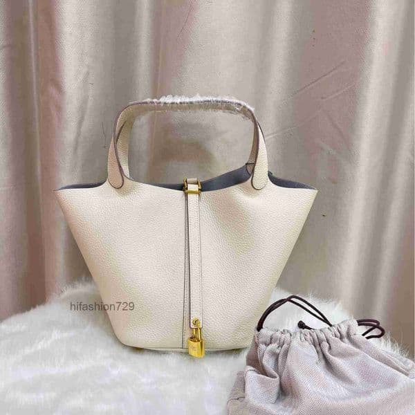 10a Top quality picotins lock bag designer bag shoulder bag bags for women luxury taurillon clemence calfskin wax thread hand sewn tote bag 18cm 22cm handbag X1YT