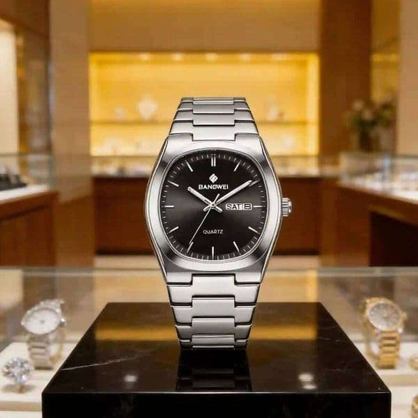 BANGWEI relogio masculino Men's Watches Fashion WristWatch for Men Stainless Steel Band waterproof Date Blue Gift Quartz watches