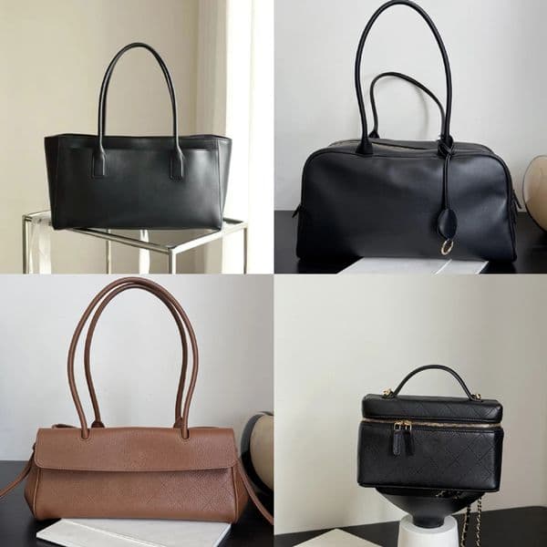 Selected 10 high-quality women's genuine leather tote large-capacity commuting shoulder underarm bags, denim quilted chain bags