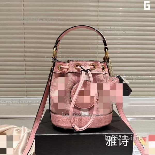Designer bag Luxury bag New Model Outlet Women S Mini Drawstring Bucket Bag Sakura Pink Shoulder Crossbody Handbag