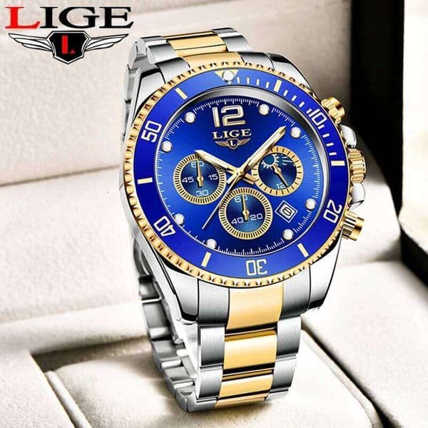 2025LIGE Mens Watches New Fashion Sport Stainless Steel Date Clock Luminous Waterproof Quartz WristWatch Relogio Masculino Reloj