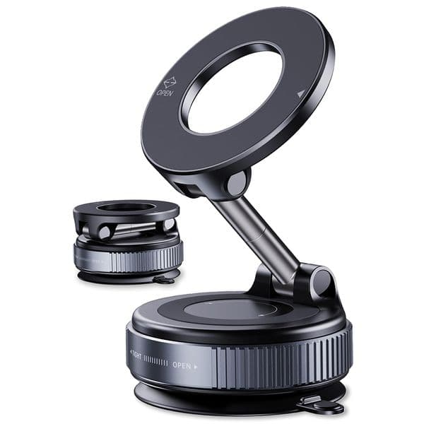 Magnetic Car Phone Holder Vacuum Suction Cup Magsafe Car Mount Folding Phone Stand For iPhone Android