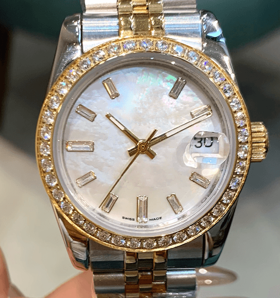 Super Factory Latest Release 6 Style women's Wristwatch 31mm Diamond border sapphire Luminous Auto Date Swiss quartz movement Two tones Fashion women watch watches
