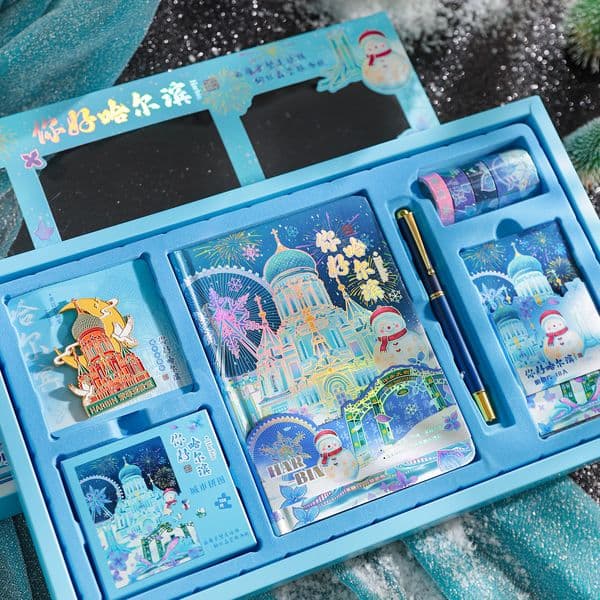 Bestseller gifts children's gift box wholesale stationery Harbin travel souvenirs journal tape pen set ddmytues