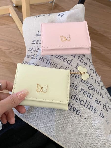 Korean version wallet for women, short Instagram, simple student, multiple card slots, large capacity card bag, zero wallet