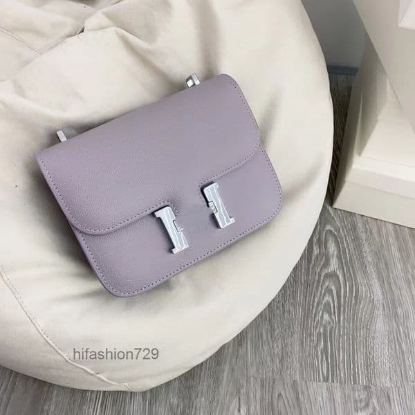 10a Top quality constances bag designer bag shoulder bag bags for women luxury 10a epsom calfskin crossbody handmade wax thread 19cm sliver gold buckle women bag 96OK