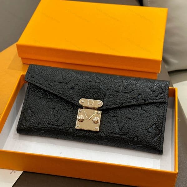 2026 5A Luxury women emilie style designer wallet classic card holder coin purse flower embossed daily clutch purse with gift box