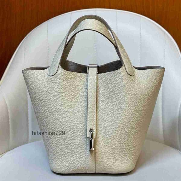 10a Top quality picotins lock bag designer bag shoulder bag bags for women luxury taurillon clemence calfskin wax thread hand sewn tote bag 18cm 22cm handbag DC11
