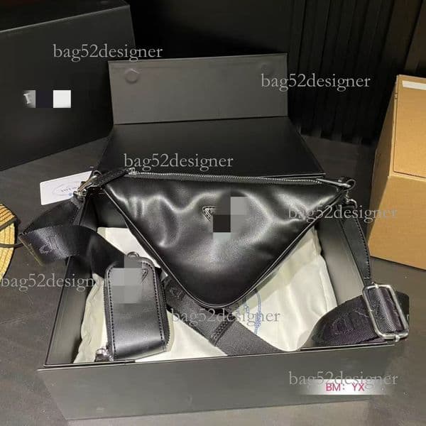Designer bag Luxury bag New Triangle Enamel Two In One Unisex Classic Versatile Single Shoulder Crossbody Small Waist Bag Wholesale