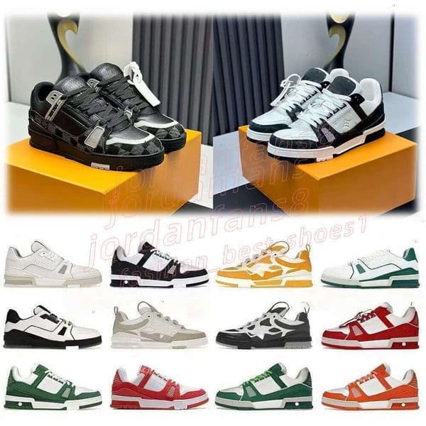 2026 Lvs Shoes For Women Trainers New Men Women Sneakers Casual High Quality Fashion Running Lace-up Low-top Sport Breathable leather flower Trainers