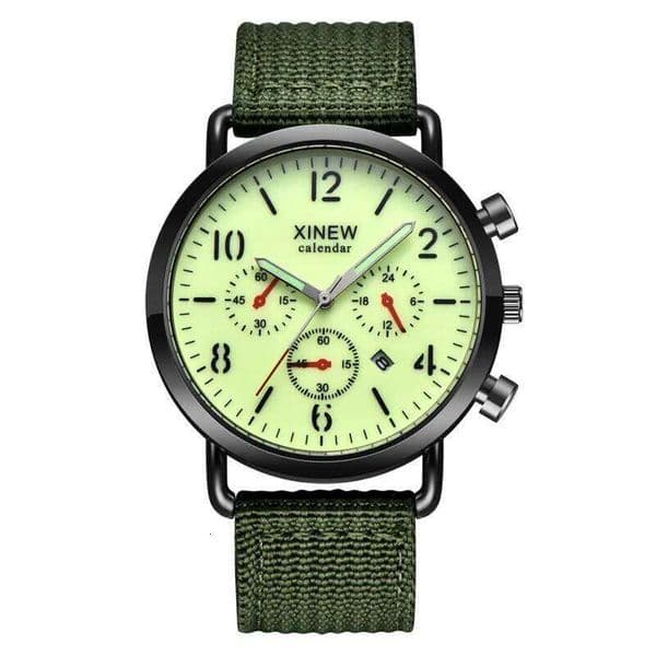 Students XINEW Brand Watches Men Boys Fashion Nylon Band Sports Army Date Quartz Watch Black Erkek Barato Saat Montre Homme 2024