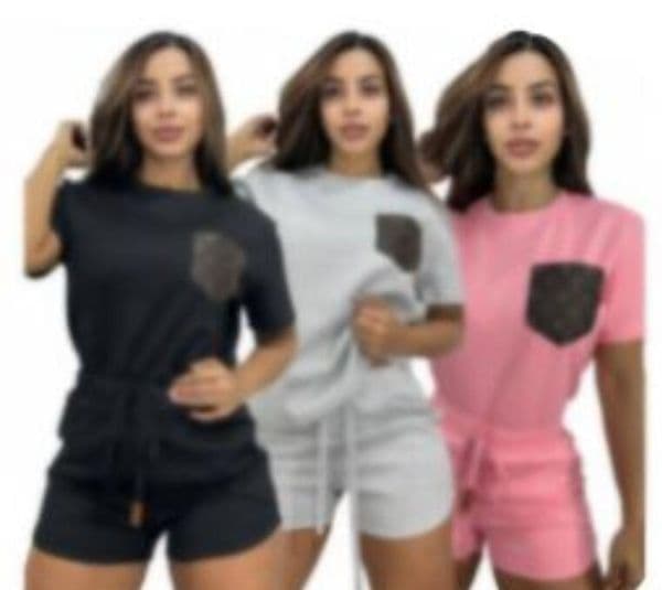 Designer Women Tracksuits Summer Long Sleeve Shirt & Jogger Shorts Sets Lady Vacation 2 Piece Set Outfits