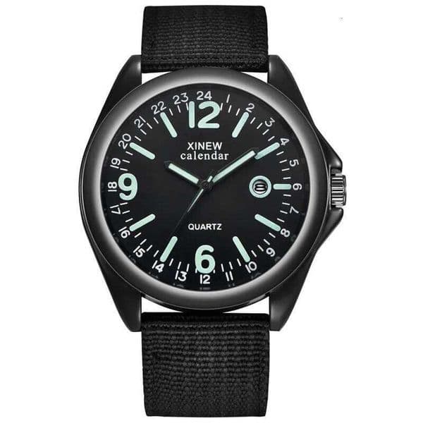 Genuine XINEW Brand Cheap Watches For Men Fashion Nylon Band Military Sports Date Quartz Watch Erkek Barato Saat Montre Homme