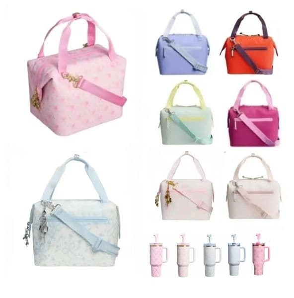 Clooer Bag Lunch bag Whole day recycled polyester ice bag 12 hour cooling travel bag 40oz cup Mini soft refrigerated bag outdoor waterproof portable travel lunch bag