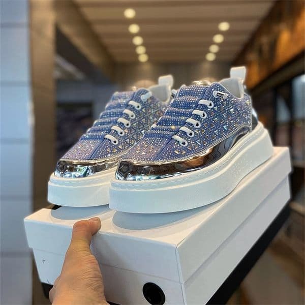 Rolnd Tiger 2026 Luxury Summer Fabric Rhinestone Slip-on Breathable Fashion Soft Sole Sneakers Personality Comfortable Versatile Trendy Men's Shoes