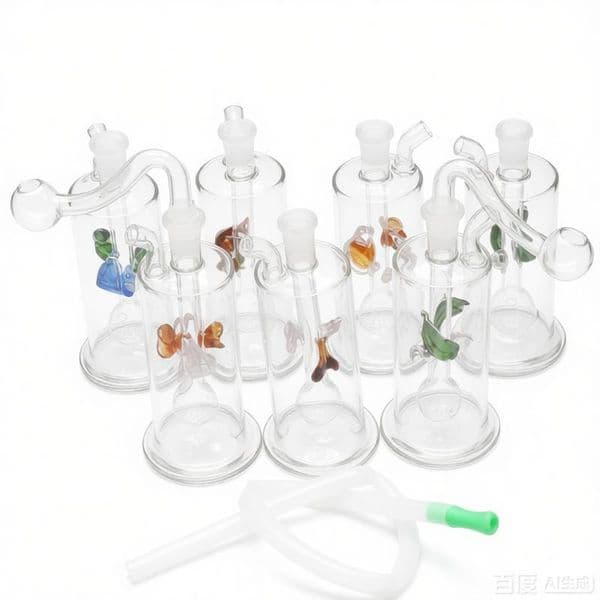 Wholesale 10mm female mini Glass oil burner colofrul water bongs hookah Smoking Bubble Small Water Pipes Hand Pipe oil burner with smoking oil banger bowl