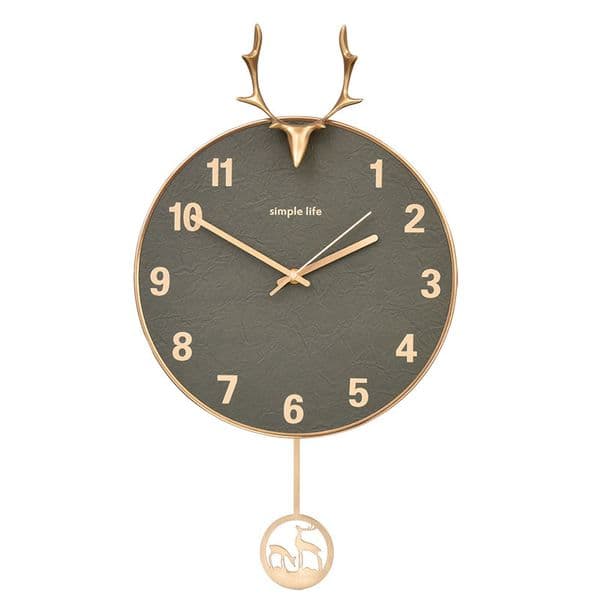 Nordic Simple Spanish Style Quartz Wall Clock Creative Personality Modern Art Home Living Room Wall Decoration Clock