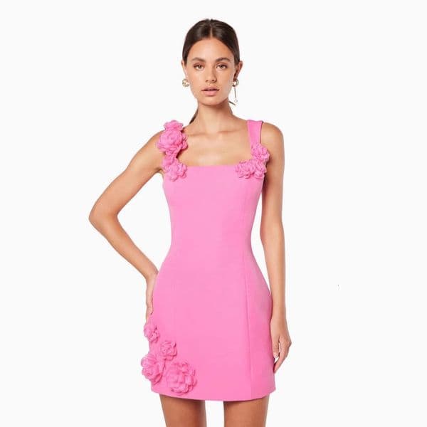 European And American Designer Dress Foreign Trade Women's Fashion Hot-selling New Dress Floral Spaghetti Strap Sleeveless Backless A-line Dress