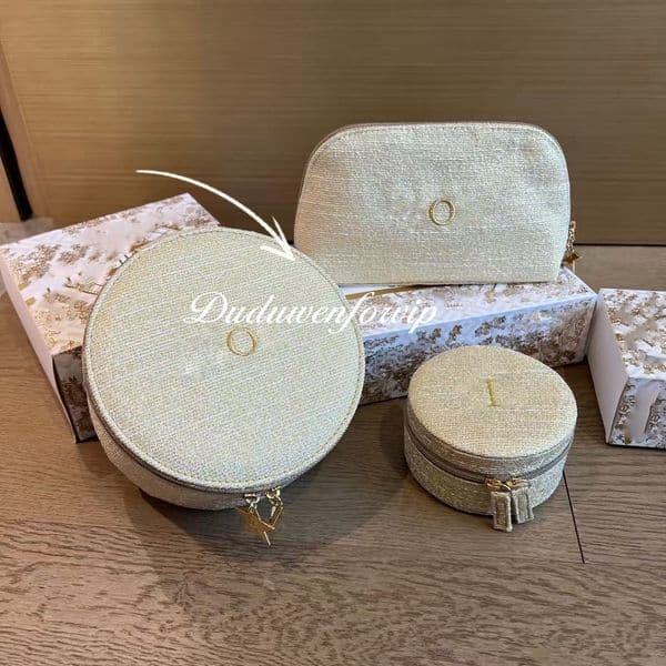 Classical Collection Box with Mirror Jewelry box glitter Zipper Case Classical Designers Display Case beatue gift gift box packing