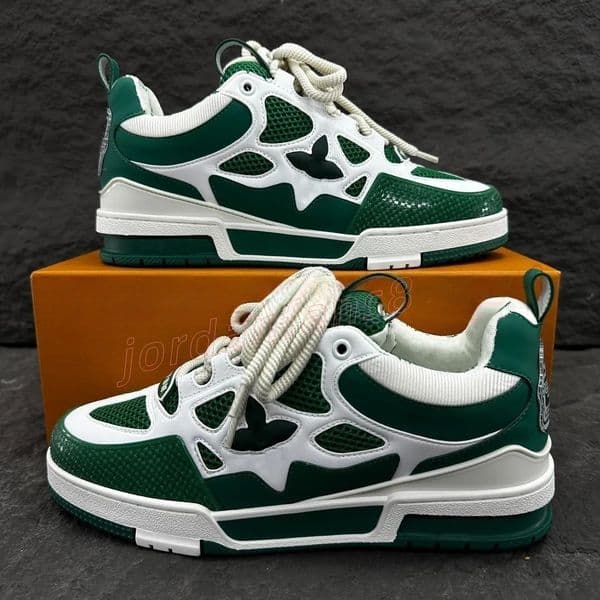 Lvs Shoes Skate top man shoe high quality casual platform leather lace-up overlays size 35-46 New