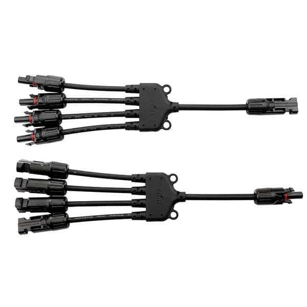 10 pairs Y-shaped 5-way PV branch connection cable/wire four to one