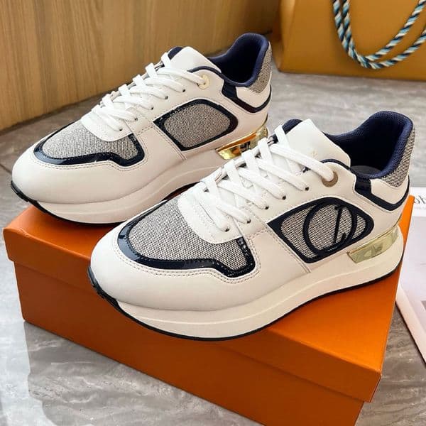 run 55 sneakers designers spring summer sneakers womens classic casual shoes high quality calf leather sneakers soft comfortable leather lining sneakers