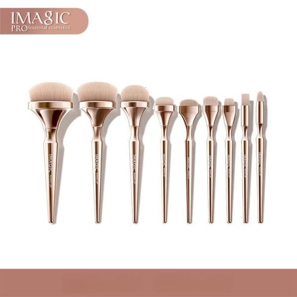 Bestseller IMAGIC 9-Piece Brush Set Loose Powder Blush Foundation Eyeshadow Brushes Makeup Tools Wholesale Ddmyhappy