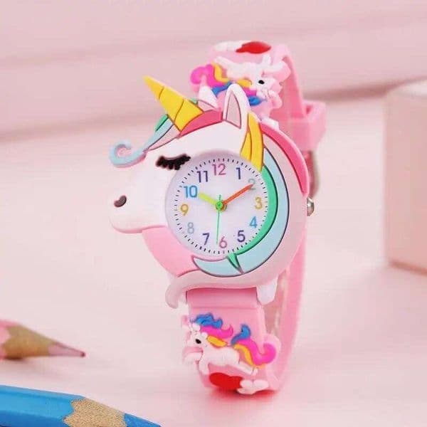2024 New Rainbow Cloud Printed Silicone Band Children's Cute Cartoon Quartz Watch Kids Watches Boys Girl Watche