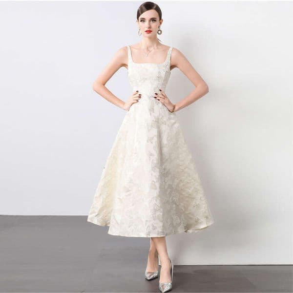 Designer's elegant and luxurious niche dress engagement r27 has a high-end feel and is suitable for women's strapless jacquard