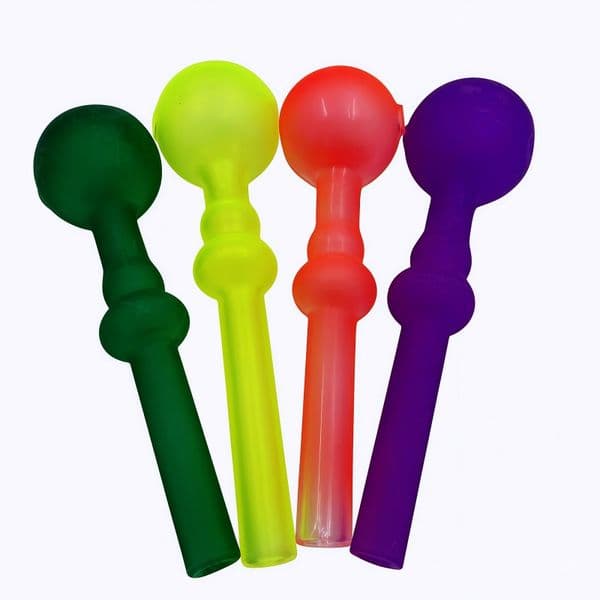 Colored Glass Oil Burner Smoking Hand Pipe Pink Oil Pipe