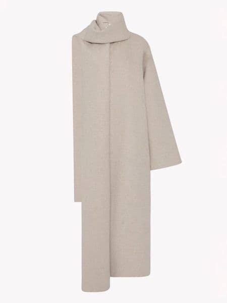 h~row Autumn and Winter New Handmade Wool Blended Scarf Double layered Cashmere Coat Coat
