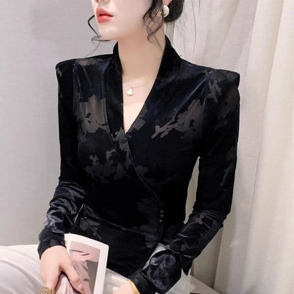 Fall/winter New Women's Light Luxury High-end Polo Designer Hoodie Velvet Long-sleeve T-shirt Top Elegant And Designer T-shirt Stylish Base Shirt