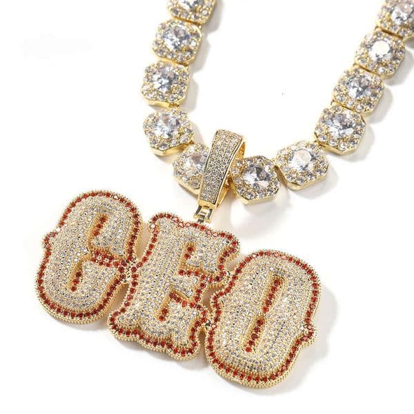 Hip Hop Ice with VVS moissanite New Pure silver Inlaid Diamond Bone Joint Letter Necklace 26 English Letters Pendant Internet Celebrity Niche Design Sense Jewelry