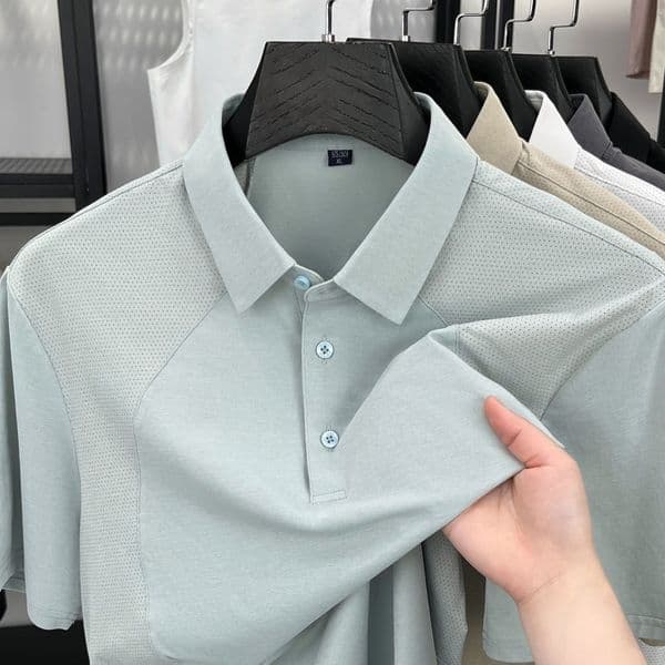 New Designer Designer Hoodie T-shirt Men's POLO Shirt Quick-drying Breathable Sporty Business Style Korean Version Polo Casual Collar Versatile T-shirt