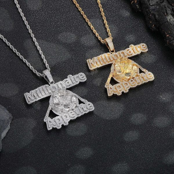 Hip Hop Millionaire Large Pendant Personalized Silver Inlaid with Moissanite Fashion Trendy Accessory Jewelry