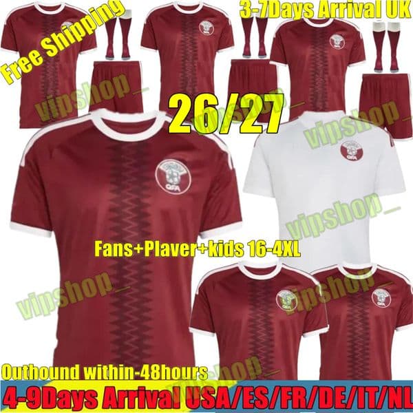 2026 2027 soccer 26 27 EDMILSON JR ALHAYDOS AFIF PEDRO ALOEZ Home Away red MADIBO KARIM TAREK player BOUDIAF Qatar jerseys football shirt Men kids kit